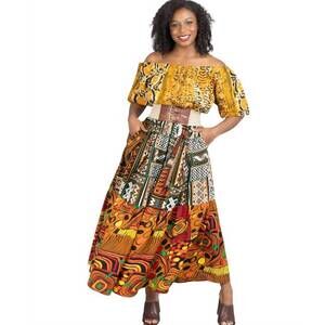 NEW KARA CHIC off-shoulder maxi dress in multi